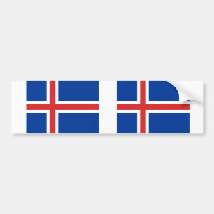 Iceland flag bumper sticker