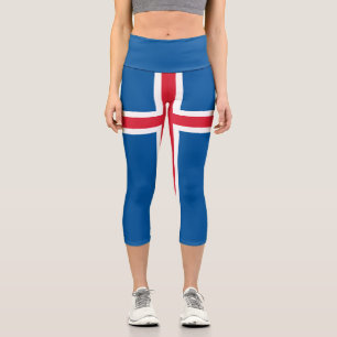 Iceland Flag Capri Leggings