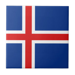 Iceland Flag Ceramic Tile