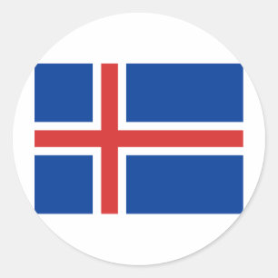 Iceland Flag Classic Round Sticker