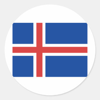 Iceland Flag Classic Round Sticker