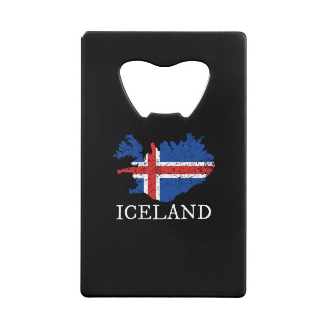 Iceland Flag Credit Card Bottle Opener (Front)