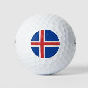 Iceland flag golf balls