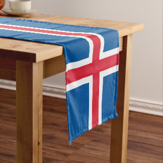 Iceland Flag Icelandic Patriotic Short Table Runner