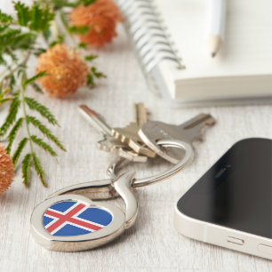 Iceland flag keychain