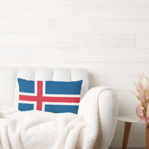 Iceland Flag Lumbar Pillow