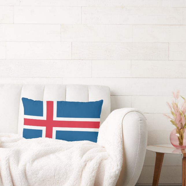 Iceland Flag Lumbar Pillow (Couch)
