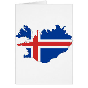 Iceland Flag Map