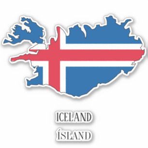 Iceland Flag Map