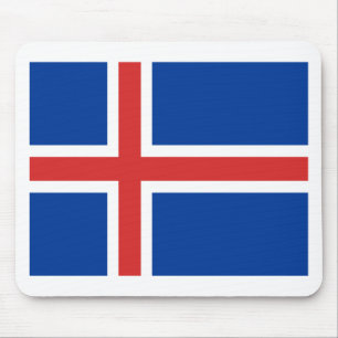Iceland flag mouse pad