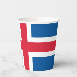 Iceland Flag Paper Cups