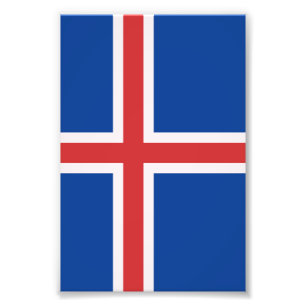 Iceland flag photo print
