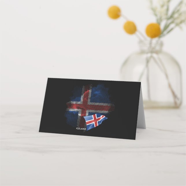 Iceland flag place card (Front)
