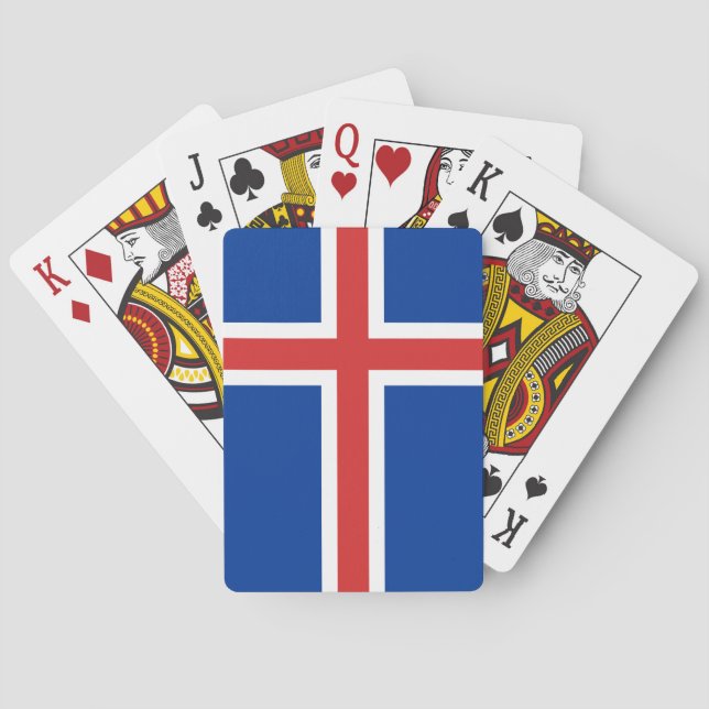 Iceland Flag Playing Cards (Back)