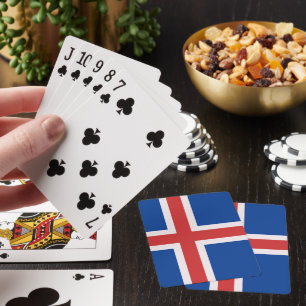 Iceland flag playing cards