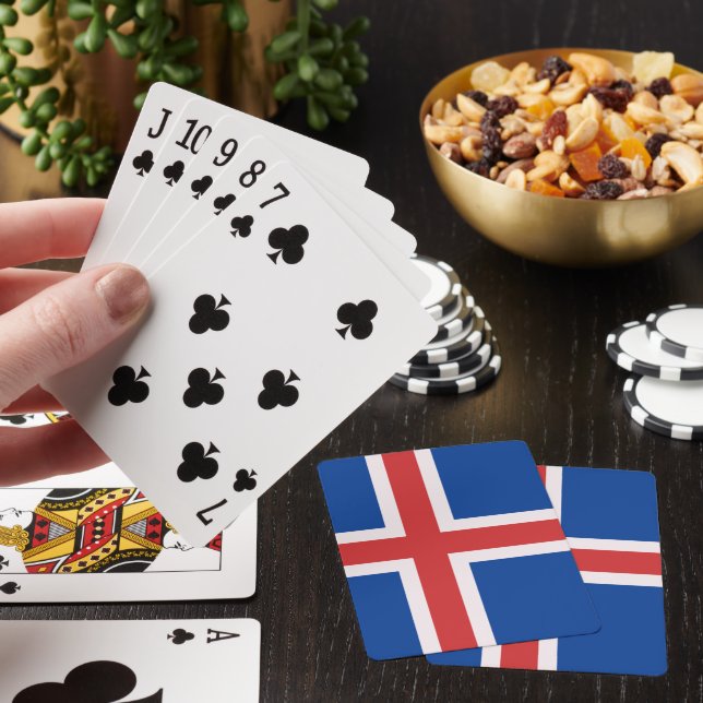 Iceland flag playing cards (In Situ)