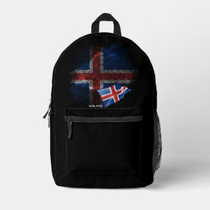 Iceland flag printed backpack