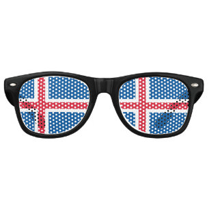 Iceland flag  retro sunglasses
