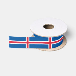 Iceland flag  satin ribbon