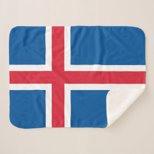 Iceland Flag Sherpa Blanket