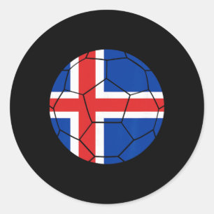 Iceland Flag Soccer Iceland Soccer _1 Classic Round Sticker