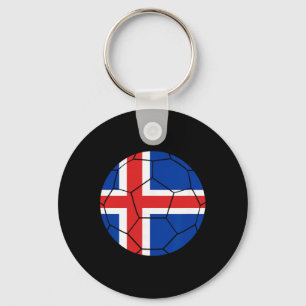 Iceland Flag Soccer Iceland Soccer _1 Keychain