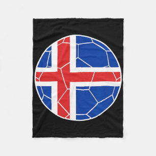 Iceland Flag Soccer Iceland Soccer  Fleece Blanket