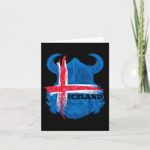 Iceland Flag Soccer Shirt Icelandic Football Fan T Card
