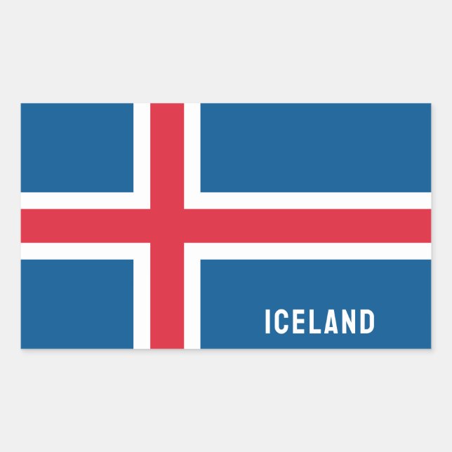Iceland Flag Sticker (Front)