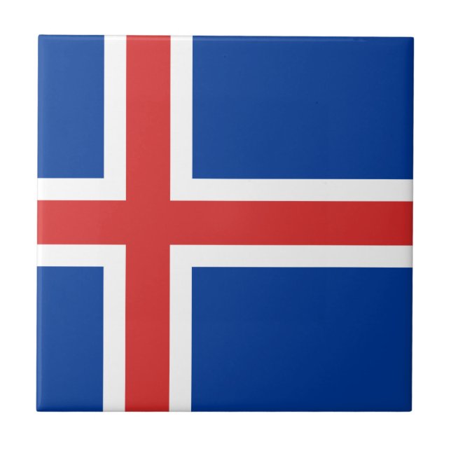 Iceland Flag Tile (Front)