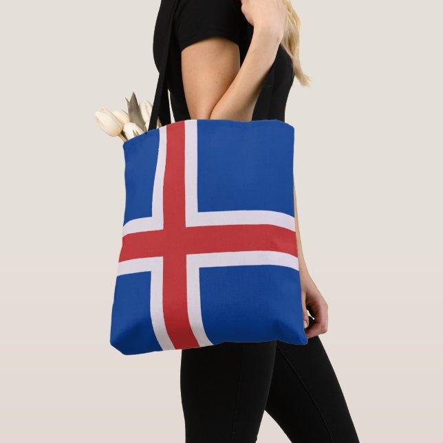 Iceland flag tote bag (Close Up)