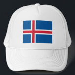 Iceland Flag Trucker Hat<br><div class="desc">Patriotic flag of Iceland.</div>