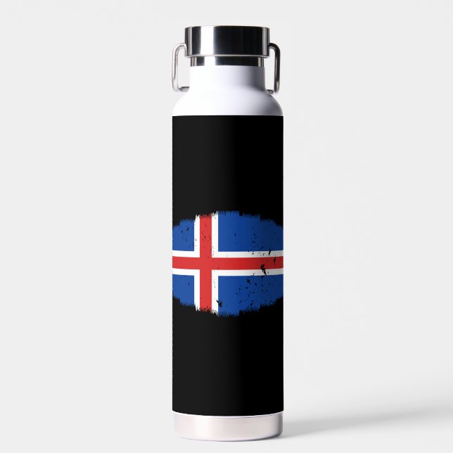 Iceland Flag   Water Bottle (Front)