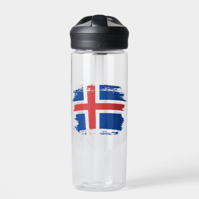 Iceland flag water bottle (Front)