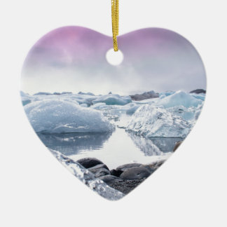 Iceland Glacier Lagoon Ceramic Ornament