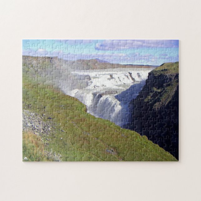 Iceland Gullfoss Waterfall view puzzle (Horizontal)