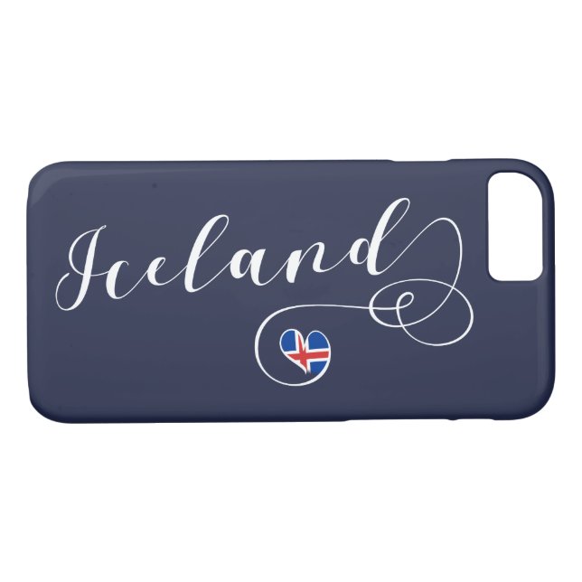 Iceland Heart Cell Phone Case, Icelandic Case-Mate iPhone Case (Back (Horizontal))