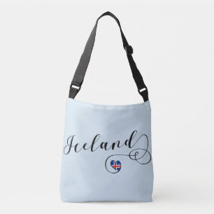 Iceland Heart Customizable Bag, Icelandic Crossbody Bag