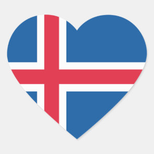 Iceland Heart Flag Sticker