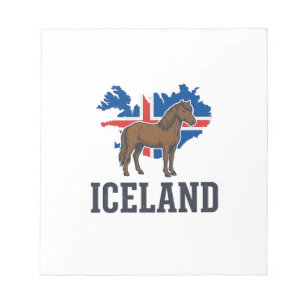 Iceland Horse Vintage Flag Vector Shirt Design_1 Notepad