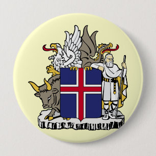 Iceland, Iceland 4 Inch Round Button
