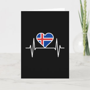 Iceland - Iceland Flag Heartbeat Card