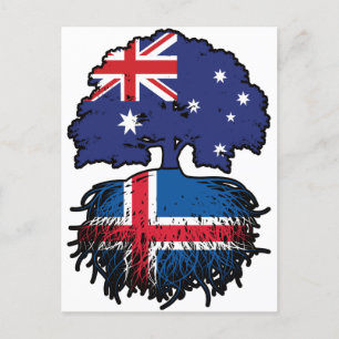 Iceland Icelandic Australian Australia Tree Roots Postcard