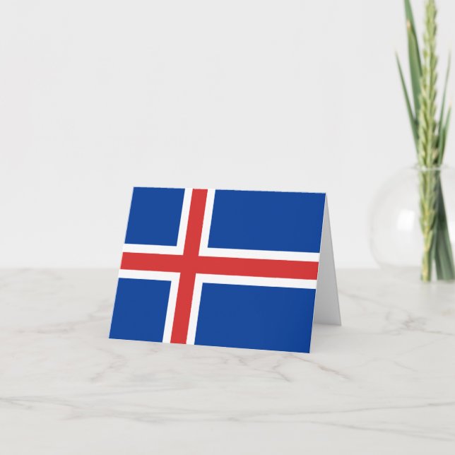 Iceland (Icelandic) Flag Card (Front)