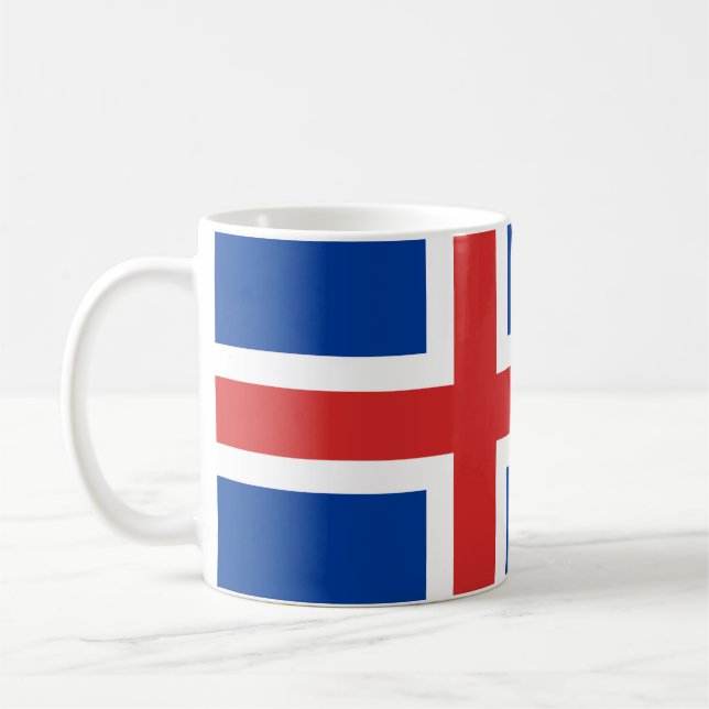 Iceland (Icelandic) Flag Coffee Mug (Left)