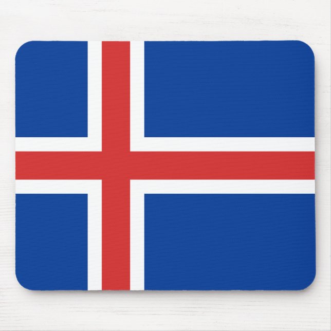 Iceland (Icelandic) Flag Mouse Pad (Front)