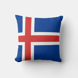 Iceland (Icelandic) Flag Throw Pillow