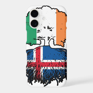 Iceland Icelandic Irish Ireland Tree Roots Flag
