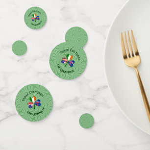Iceland Ireland USA Shamrock Flag Personalized  Confetti