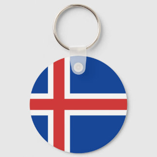 Iceland IS Ísland Flag Keychain